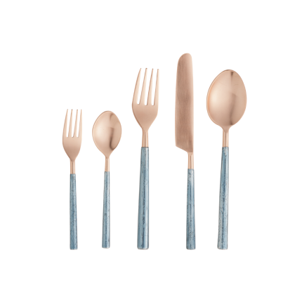 Cj 6 Garfos Aco Inox p/Mesa Bambu Elegant Champanhe/Rose 19,8cm Lyor -  Mercado da Mesa